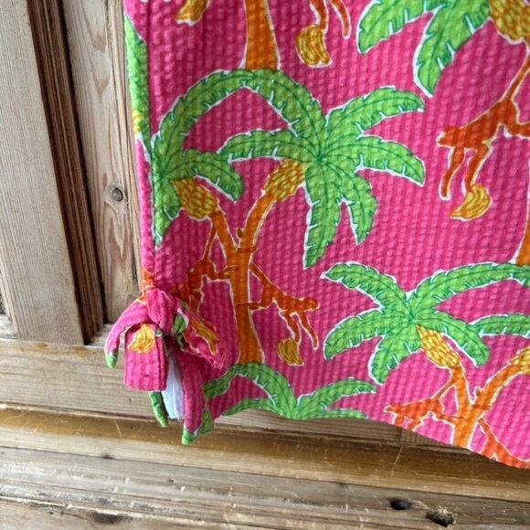 Vintage Lilly Pultizer 8 Pink Monkies Palm Tree Print Skirt - Flawed - Picture 3 of 13